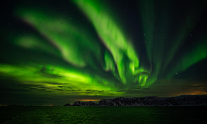 Polarlichter bei Oksfjord