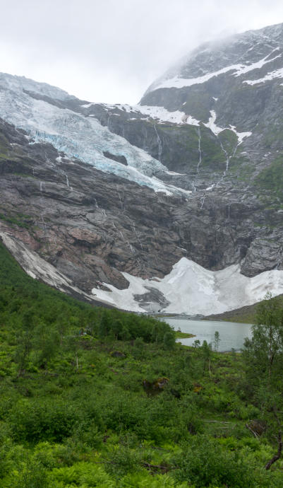 Gletscherarm Boeyabreen mit Gletschersee
