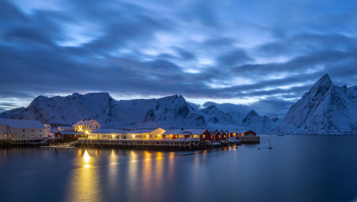 Morgens am Reinefjord