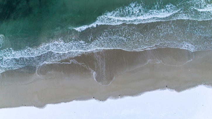 Haukland Strand von oben