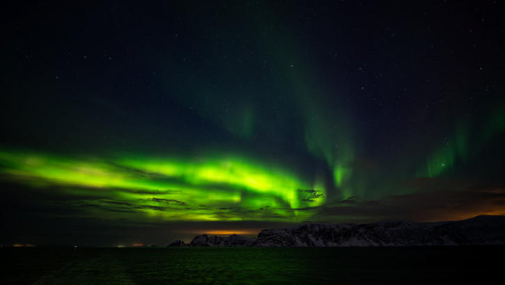 Polarlichter bei Oksfjord