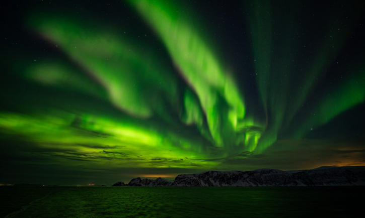 Polarlichter bei Oksfjord