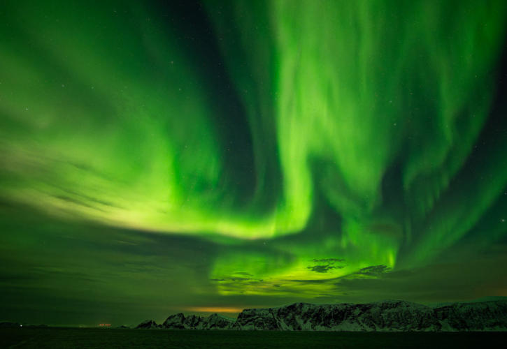 Polarlichter bei Oksfjord