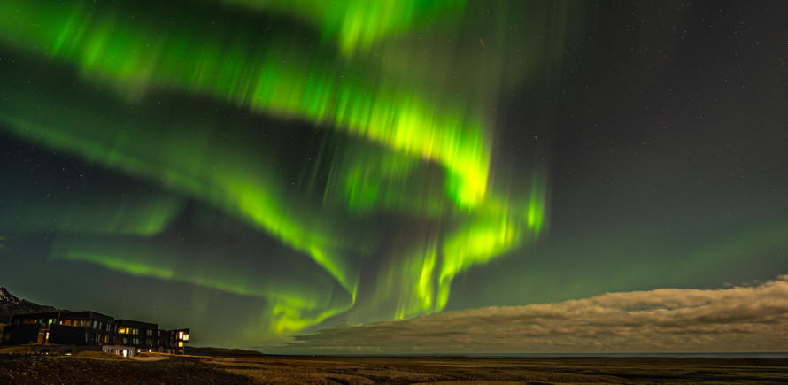 grüne Aurora Borealis