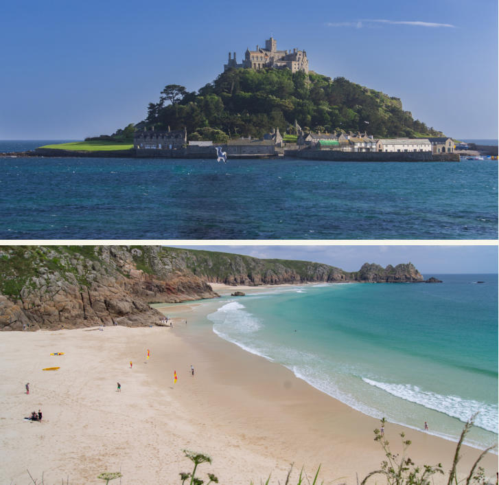 St. Michaels Mount & Porthcurno Beach