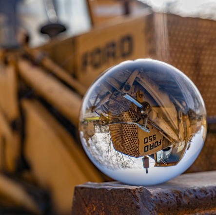 Traktor im Lensball