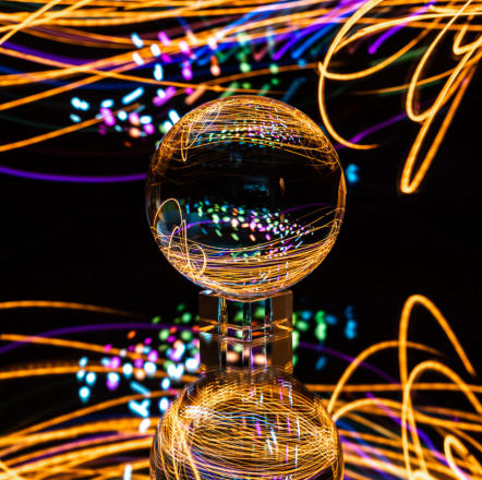 kreative Glaskugel-Fotografie